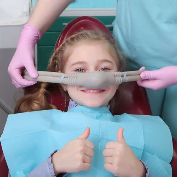 Girl undergoing sedation dentistry treatment at Canton Orthodontics