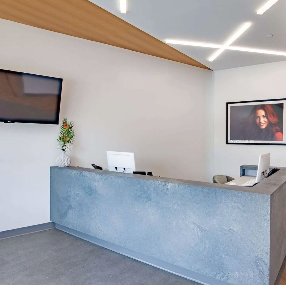 Front desk and reception area at Canton Orthodontics Canton, GA office